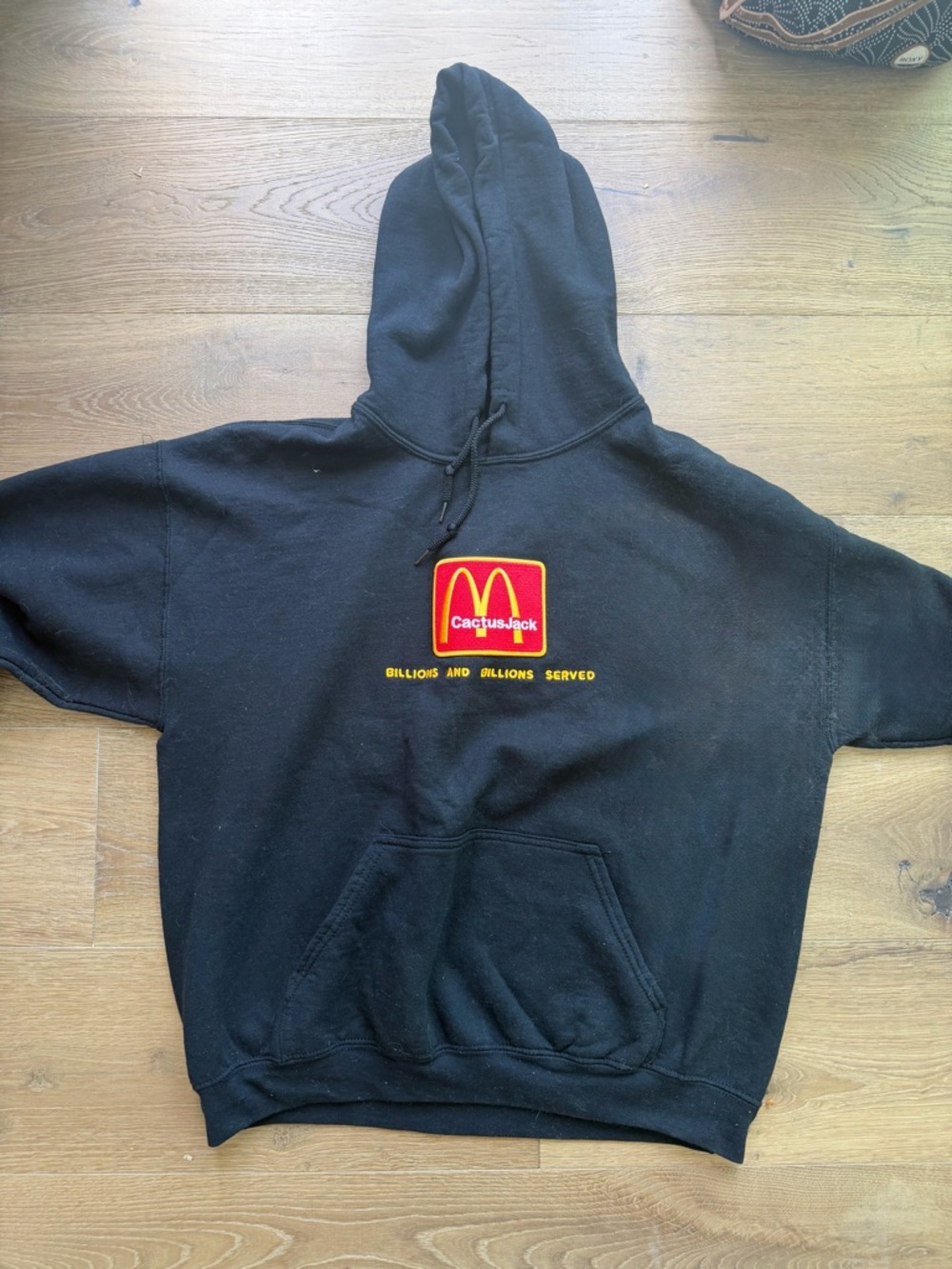 Cactus Jack by Travis Scott Black Hoodie with Red & Yellow Patch